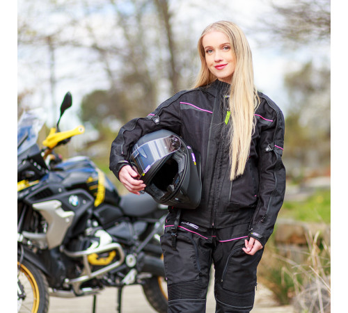 Жіночі мотоштани W-TEC Propant Lady - чорно-рожеві/М Жіночі мотоштани W-TEC Propant Lady - чорно-рожеві/М