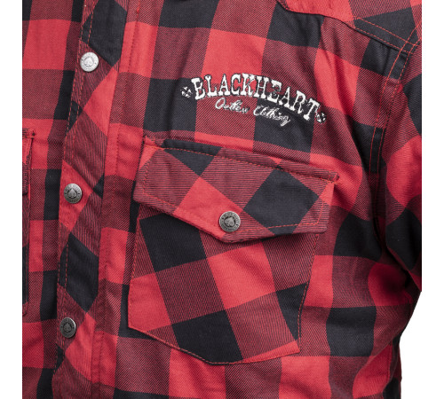 Cорочка Shirt W-TEC Black Heart Reginald - червоно-чорна Cорочка Shirt W-TEC Black Heart Reginald - червоно-чорна