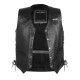 Шкіряний мотожилет W-TEC Rockridge - чорний / 4XL