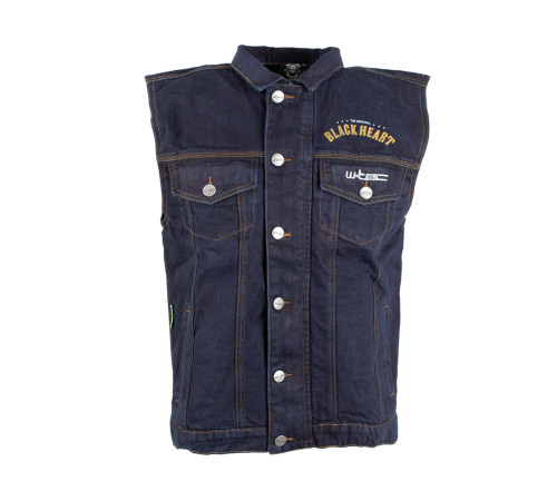 Мотожилет W-TEC Black Heart Rideman - синій денім/4XL Мотожилет W-TEC Black Heart Rideman - синій денім/4XL