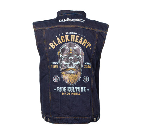 Мотожилет W-TEC Black Heart Rideman - синій денім/4XL Мотожилет W-TEC Black Heart Rideman - синій денім/4XL