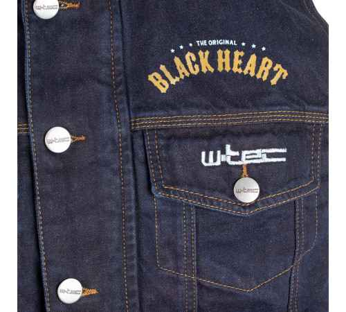 Мотожилет W-TEC Black Heart Rideman - синій денім/4XL Мотожилет W-TEC Black Heart Rideman - синій денім/4XL