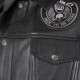 Шкіряний мотожилет W-TEC Highstake - чорний / 4XL