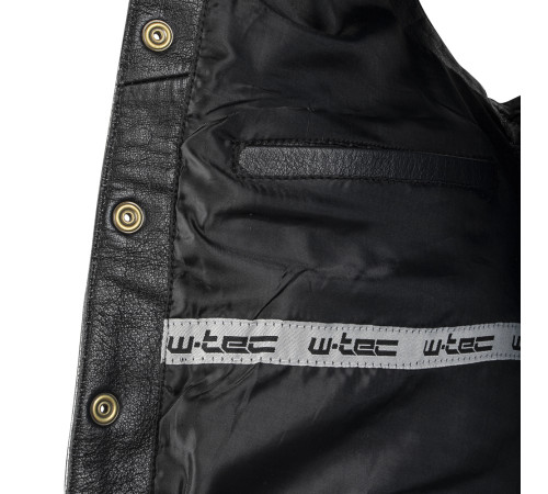 Шкіряний мотожилет W-TEC Rockridge - чорний / 3XL Шкіряний мотожилет W-TEC Rockridge - чорний / 3XL