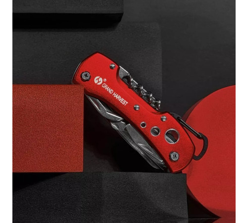 Мультитул NCASE 11-в-1 у чохлі червоний