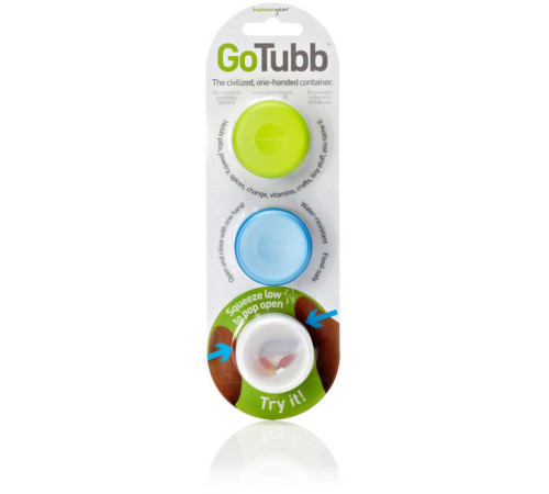 Набір контейнерів Humangear GoTubb 3-Pack Small Набір контейнерів Humangear GoTubb 3-Pack Small