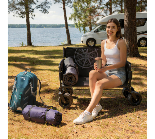 Візок розкладний NILS CAMP NC2606 140 л, чорний