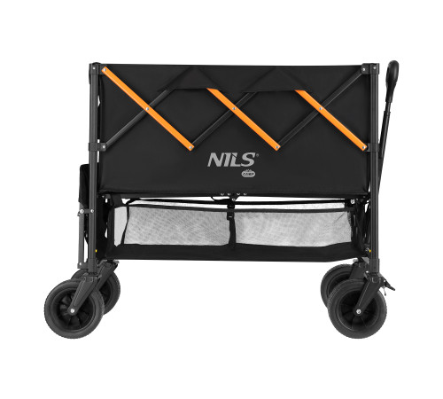Візок розкладний NILS CAMP NC2607 XXL 160 л, чорно-оранжевий