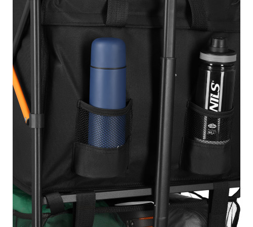 Візок розкладний NILS CAMP NC2607 XXL 160 л, чорно-оранжевий
