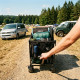 Візок розкладний NILS CAMP NC2607 XXL 160 л, чорно-оранжевий