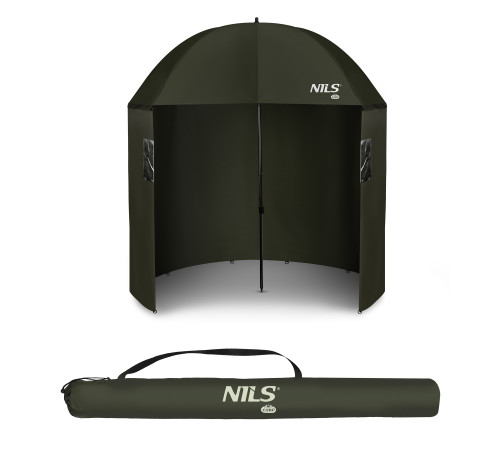 Парасоля рибальська з бічними стінками NILS CAMP NC4702 250 х 220 см, темно-зелена