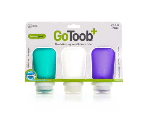 Набір силіконових пляшечок Humangear GoToob+ 3-Pack Medium