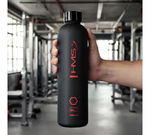 Пляшка для води спортивна HMS NCD61 1000 мл, чорна