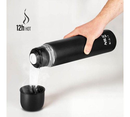 Термос NILS CAMP NC3804 1 л, чорний