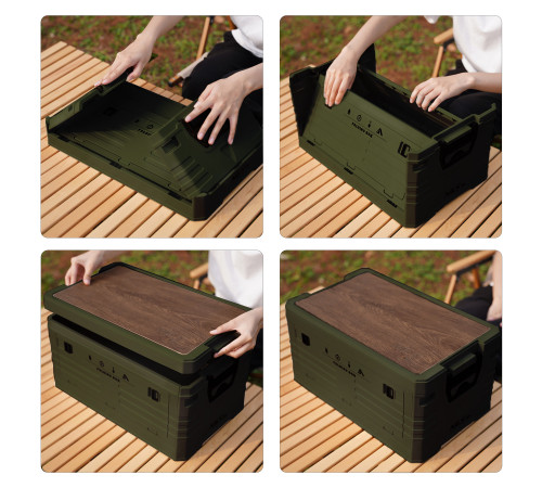 Ящик складаний 2в1 NILS CAMP NCB4002 32 л, зелений