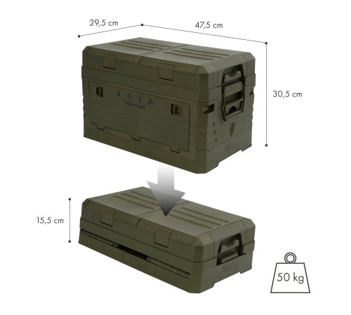 Ящик складаний NILS CAMP NCB4003 42 л, зелений