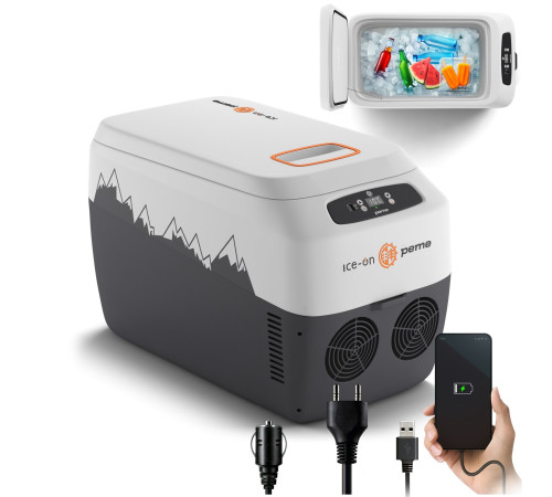 Дорожній холодильник з ременем Peme Go Adventure Orange 30 28,3 л, сірий