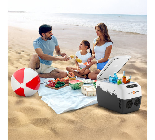 Дорожній холодильник з ременем Peme Go Adventure Orange 30 28,3 л, сірий