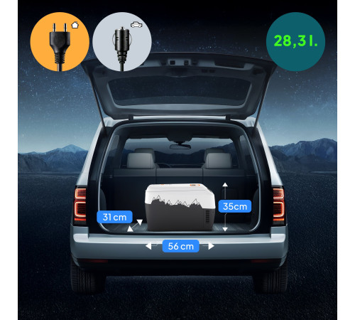 Дорожній холодильник з ременем Peme Go Adventure Orange 30 28,3 л, сірий