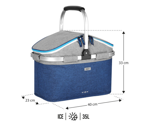 Термосумка NILS CAMP NC2901 35 л, синьо-сіра