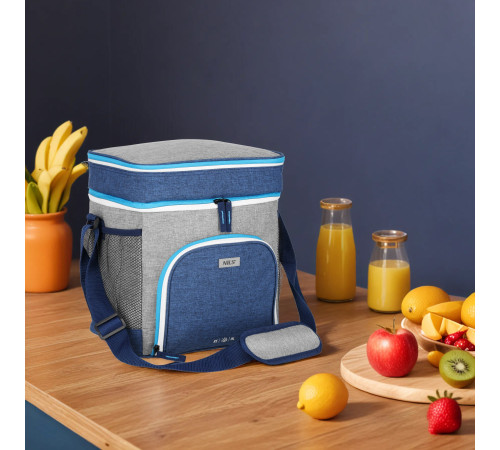 Термосумка NILS NC2902 15 л, синьо-сіра