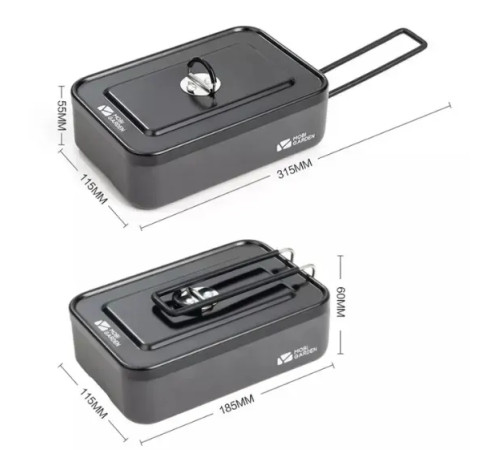Ланч-бокс Mobi Garden JB Alu NX21666045 0,9 л, сірий Ланч-бокс Mobi Garden JB Alu NX21666045 0,9 л, сірий