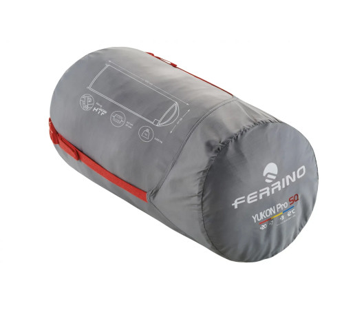 Спальний мішок Ferrino Yukon Pro SQ 220 x 80 см, червоний