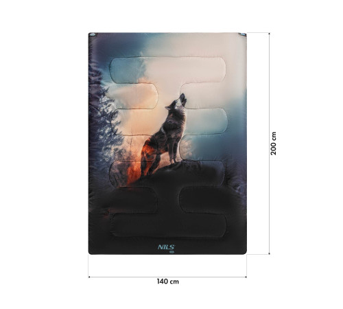 Спальний мішок 3в1 NILS CAMP NC3601, 200 х 140 см, різнокольоровий