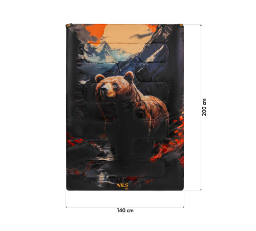 Спальний мішок 3в1 NILS CAMP NC3601, 200 х 140 см, різнокольоровий