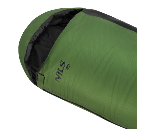Спальний мішок NILS CAMP NC1705 ULTRA LIGHT 215 х 75 см, чорно-зелений