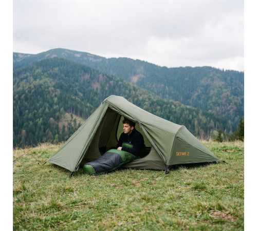 Спальний мішок NILS CAMP NC1705 ULTRA LIGHT 215 х 75 см, чорно-зелений