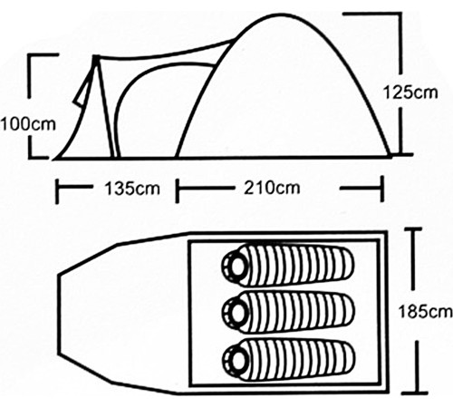 Туристичний намет Abarqs Vigo 3B