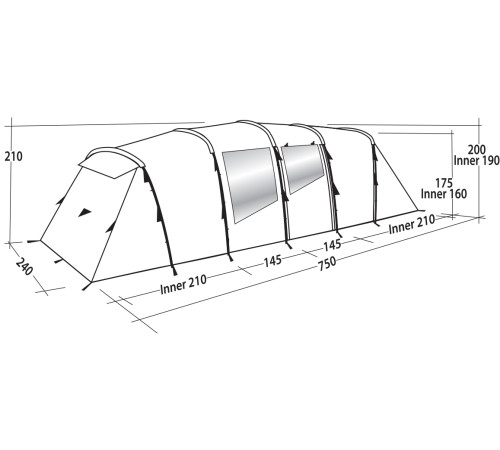 Зелений намет Easy Camp Huntsville Twin 800