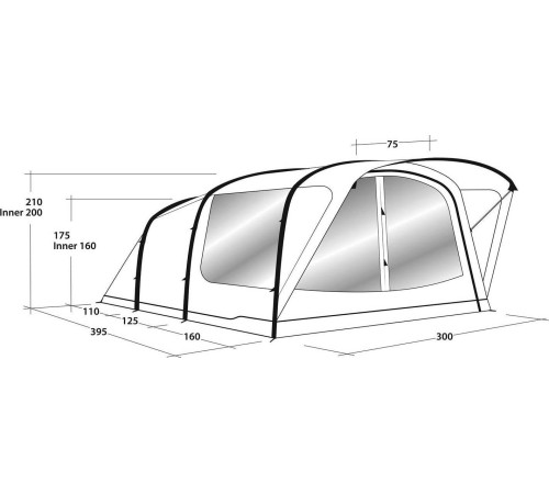 Туристичний намет Outwell Lindale 5PA Туристичний намет Outwell Lindale 5PA