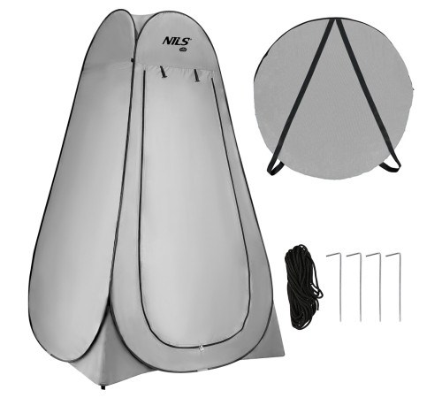 Намет санітарний NC1706 NILS CAMP 120 х 120 х 190 см, сірий