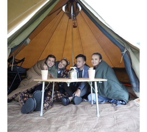 Намет садовий індіанського типу KING CAMP 400 х 400 см, коричневий