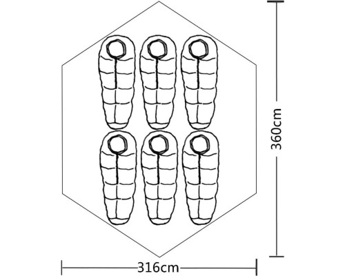 Кемпінговий намет vidaXL 91011