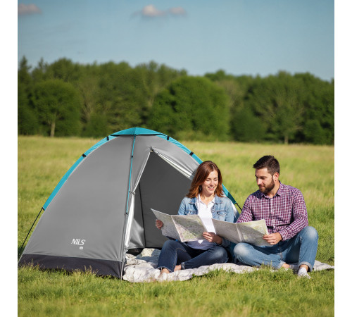 Намет двомісний NILS CAMP NC3021, 205 х 150 х 105 см, сірий