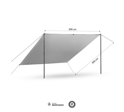 Тент для кемпінгу NILS CAMP NC17107 300 х 300 см, зелений