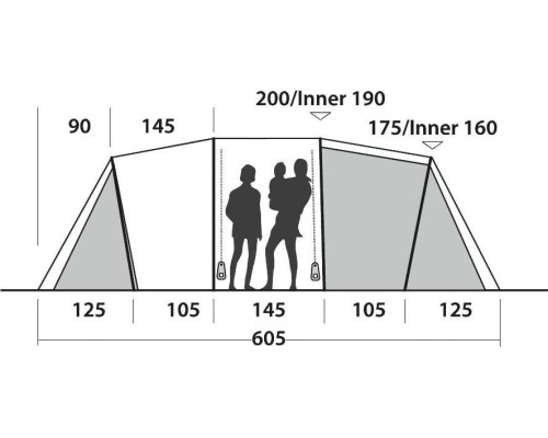 Зелений намет Easy Camp Huntsville Twin 600