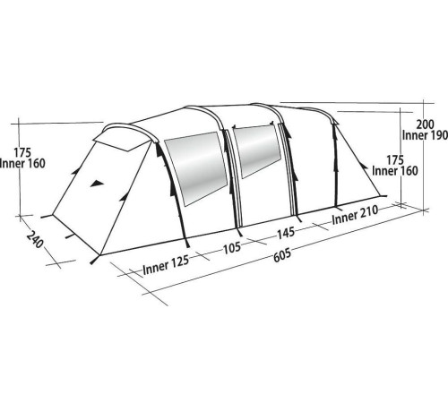 Зелений намет Easy Camp Huntsville Twin 600