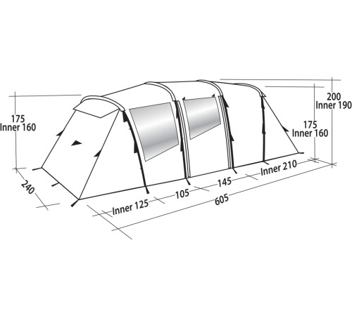 Зелений намет Easy Camp Huntsville Twin 600