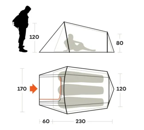 Туристичний намет 3-місний FERRINO Sling 3 SS23