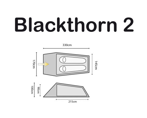 Намет двомісний Highlander Blackthorn 2 Hunter Green (TEN132-HG)