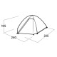 Намет двомісний Easy Camp Rondane 2, 225 × 105 × 240 см, темно-зелений
