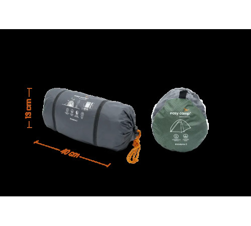 Намет двомісний Easy Camp Rondane 2, 225 × 105 × 240 см, темно-зелений