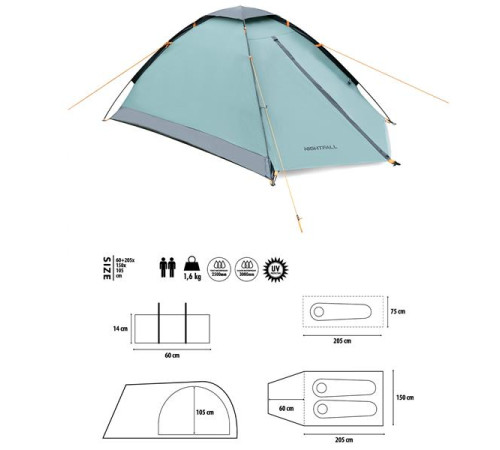 Намет для кемпінгу NILS CAMP NIGHTFALL NC6033 бірюзовий