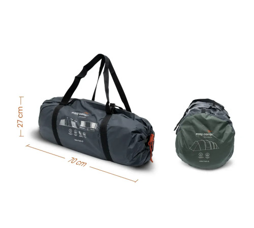 Намет восьмимісний Easy Camp Leka Twin 8, 755 х 205 х 240 см, зелений
