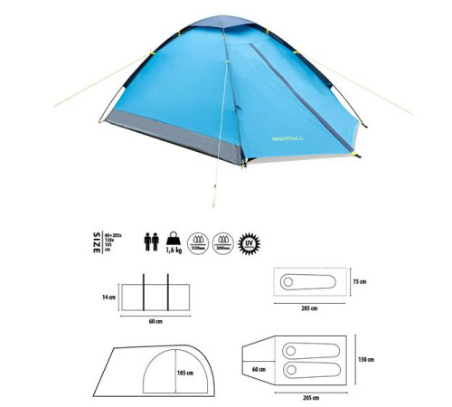 Намет для кемпінгу NILS CAMP NIGHTFALL NC6033 блакитний