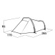 Намет двомісний Easy Camp Sarek 2, 265 х 95 х 170 см, темно-зелений